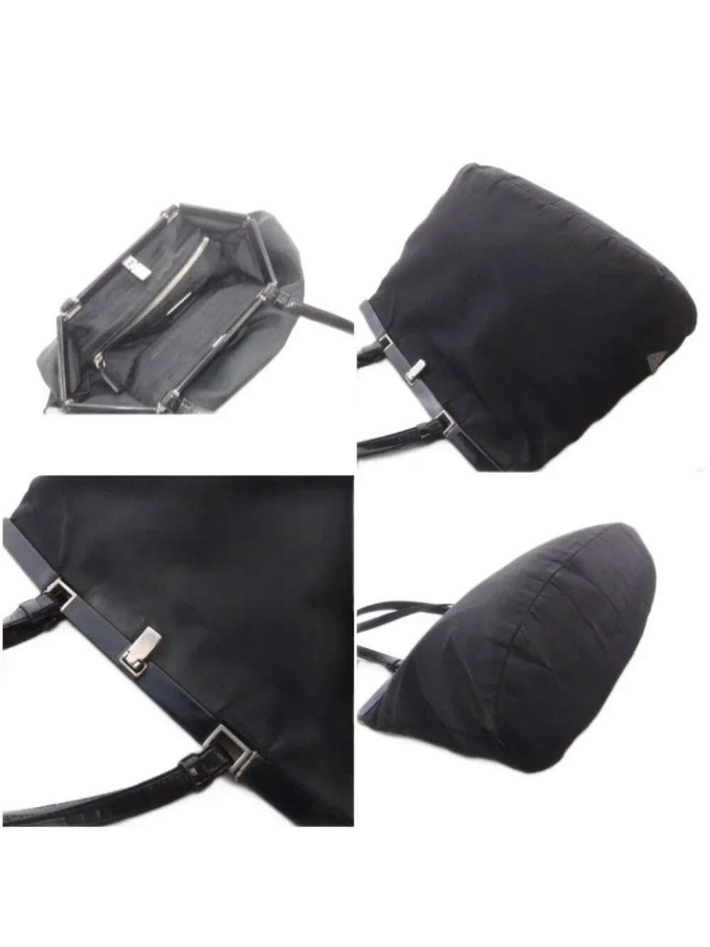 Prada Vintage Tessuto Tote Bag Nylon Black